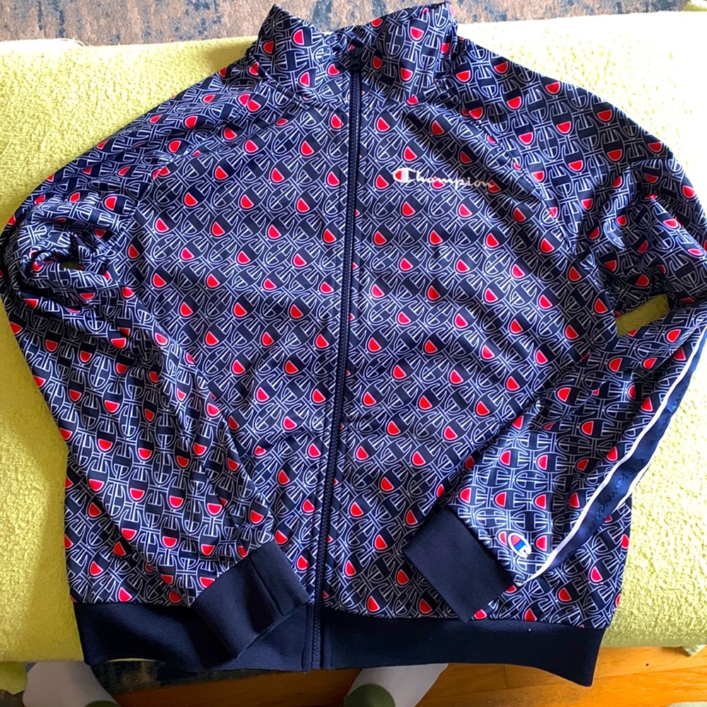 Champion bomber style casual jacket . Size large . Navy blue . NWT !